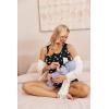 Ekouaer Women Maternity Nursing Pajama Set Breastfeeding Sleepwear Double Layer Sleeveless Top & Shorts Pregnancy PJS(Floral Black)