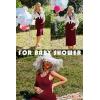 Ekouaer Women’s Maternity Dress Rib Knit Sleeveless Tank Side Slit Bodycon Dresses Pregnancy Clothes S-XXL(Burgundy)