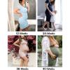 Ekouaer Women’s Maternity Dress Ruched Ribbed Bodycon Summer Dresses Casual Pregnancy Dress S-XXL(Light Blue)