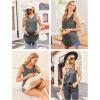 Ekouaer Women’s Maternity Nursing Tank Tops Sleeveless Breastfeeding Shirts Double Layer Summer Pregnancy Clothes(A-grey)