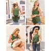 Ekouaer Women’s Maternity Nursing Tank Tops Sleeveless Breastfeeding Shirts Double Layer Summer Pregnancy Clothes(Army Green)