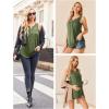 Ekouaer Women’s Maternity Nursing Tank Tops Sleeveless Breastfeeding Shirts Double Layer Summer Pregnancy Clothes(Army Green)