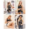 Ekouaer Women’s Maternity Nursing Tank Tops Sleeveless Breastfeeding Shirts Double Layer Summer Pregnancy Clothes(Black Flower)