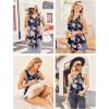 Ekouaer Women’s Maternity Nursing Tank Tops Sleeveless Breastfeeding Shirts Double Layer Summer Pregnancy Clothes(Navy Flower)
