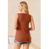 Ekouaer Women’s Maternity Nursing Tank Tops Sleeveless Breastfeeding Shirts Double Layer Summer Pregnancy Clothes(Orange)