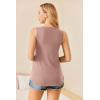 Ekouaer Women’s Maternity Nursing Tank Tops Sleeveless Breastfeeding Shirts Double Layer Summer Pregnancy Clothes(Pink)