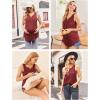 Ekouaer Women’s Maternity Nursing Tank Tops Sleeveless Breastfeeding Shirts Double Layer Summer Pregnancy Clothes(Wine Red)