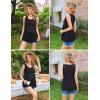 Ekouaer Women’s Maternity Nursing Tank Tops Sleeveless Scoop Neck Breastfeeding Shirt 3 Pack Double Layer Pregnancy Clothes(Black/Light Gray/Pink)