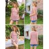 Ekouaer Women’s Maternity Nursing Tank Tops Sleeveless Scoop Neck Breastfeeding Shirt 3 Pack Double Layer Pregnancy Clothes(Black/Light Gray/Pink)