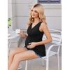 Ekouaer Women’s Maternity Nursing Top for Pregnancy and Postpartum, Easy Breastfeeding Tank Tee Shirts(Black)