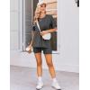 Ekouaer Women’s Maternity Pajamas Sets 2 Piece Outfits Short Sleeve Shirts and Biker Shorts Pregnancy Loungewear Mama Clothes(Dark Grey)