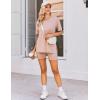 Ekouaer Women’s Maternity Pajamas Sets 2 Piece Outfits Short Sleeve Shirts and Biker Shorts Pregnancy Loungewear Mama Clothes(Dirty Pink)