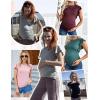 Ekouaer Women’s Maternity Shirts 3 Packs Flying Short Sleeve Pregnancy Tops Side Ruched Tunic Blouse Mama Clothes S-XXL(Black / Dark Grey / Army Green(3pcs))