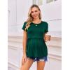 Ekouaer Womens Nursing Tops 3 Packs Short Sleeve Breastfeeding Shirts Double Layer Postpartum Shirt S-XXL(Black&light Gray&deep Green)