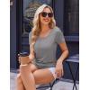 Ekouaer Women’s Nursing Tops for Breastfeeding 3 Pack Maternity Shirts Double Layer Pregnancy Clothes Postpartum Tee Shirt(3pcs- Flecking Grey + Grey + Army Green)