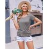 Ekouaer Women’s Nursing Tops for Breastfeeding 3 Pack Maternity Shirts Double Layer Pregnancy Clothes Postpartum Tee Shirt(3pcs- Flecking Grey + Grey + Army Green)