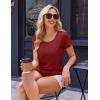 Ekouaer Women’s Nursing Tops for Breastfeeding 3 Pack Maternity Shirts Double Layer Pregnancy Clothes Postpartum Tee Shirt(3pcs- Flecking Grey + Wine Red + Orange)