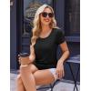 Ekouaer Women’s Nursing Tops for Breastfeeding 3 Pack Maternity Shirts Double Layer Pregnancy Clothes Postpartum Tee Shirt(3pcs- Stripe/Black/Army Green)