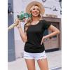 Ekouaer Women’s Nursing Tops for Breastfeeding 3 Pack Maternity Shirts Double Layer Pregnancy Clothes Postpartum Tee Shirt(3pcs-black + Grey + White Stripe)