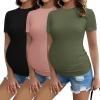 3pcs Black/ Dirty Pink/ Army Green