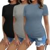 3pcs Black/ Grey/ Gray Blue