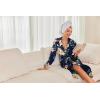 Ekouaer Robes for Women Long Sleeve Knit Kimono Bathrobe Soft Lightweight Loungewear Ladies Cotton Sleepwear(Pink Flowers)