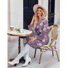 Ekouaer Robes for Women Short Knit Bathrobe Lightweight Sexy Lace Sleepwear Soft Knee Length Loungewear(Black Flower)