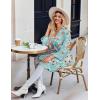 Ekouaer Robes for Women Short Knit Bathrobe Lightweight Sexy Lace Sleepwear Soft Knee Length Loungewear(Green Flower)