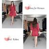 Ekouaer Robes for Women Short Knit Bathrobe Lightweight Sexy Lace Sleepwear Soft Knee Length Loungewear(Wine Red)