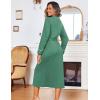 Ekouaer Women Kimono Robes Full Length Knit Bathrobe Lightweight Soft Sleepwear V-neck Casual Ladies Loungewear S-XXL(Celadon Green)
