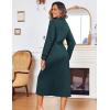 Ekouaer Women Kimono Robes Full Length Knit Bathrobe Lightweight Soft Sleepwear V-neck Casual Ladies Loungewear S-XXL(Deep Green)