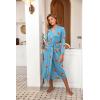 Ekouaer Women Kimono Robes Full Length Knit Bathrobe Lightweight Soft Sleepwear V-neck Casual Ladies Loungewear S-XXL(Light Blue – Juice)
