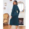 Ekouaer Women Kimono Robes Full Length Knit Bathrobe Lightweight Soft Sleepwear V-neck Casual Ladies Loungewear S-XXL(Turquoise)