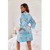 Ekouaer Women Kimono Robes Knee Length Knit Bathrobe Lightweight Soft Sleepwear V-neck Casual Ladies Loungewear(Goblet)