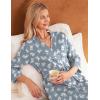 Ekouaer Women Robes Long Knit Bathrobe Lightweight Soft Kimono Robes Casual Ladies Loungewear with Pockets(Grey Cat)