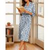 Ekouaer Women Robes Long Knit Bathrobe Lightweight Soft Kimono Robes Casual Ladies Loungewear with Pockets(Grey Cat)