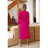 Ekouaer Women Robes Long Knit Bathrobe Lightweight Soft Kimono Robes Casual Ladies Loungewear with Pockets(Hot Pink)