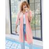 Ekouaer Women Robes Zipper Front 3/4 Sleeve Housecoat Zip Up Bathrobes Lightweight Nightgown with Pockets S-XXL(Dark Pink)