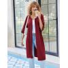 Ekouaer Women Robes Zipper Front 3/4 Sleeve Housecoat Zip Up Bathrobes Lightweight Nightgown with Pockets S-XXL(Wine Red)