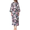 Ekouaer Women Zipper Robe 3/4 Sleeves Loungewear Dress Full Length Sleepwear Pockets Housecoat Nightgown Long Bathrobe(Style 1-pat4)