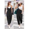Ekouaer Womens Jumpsuit Sleeveless Casual Summer Overalls Jumpers Spaghetti Strap Baggy Long Pants Rompers with Pockets(Black)