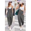Ekouaer Womens Jumpsuit Sleeveless Casual Summer Overalls Jumpers Spaghetti Strap Baggy Long Pants Rompers with Pockets(Darkgrey)