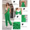 Ekouaer Womens Jumpsuit Sleeveless Casual Summer Overalls Jumpers Spaghetti Strap Baggy Long Pants Rompers with Pockets(Festival St Patrick’s Day)