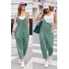 Ekouaer Womens Jumpsuit Sleeveless Casual Summer Overalls Jumpers Spaghetti Strap Baggy Long Pants Rompers with Pockets(Green Grey)