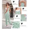 Ekouaer Womens Jumpsuit Sleeveless Casual Summer Overalls Jumpers Spaghetti Strap Baggy Long Pants Rompers with Pockets(Sage)