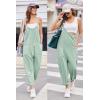 Ekouaer Womens Jumpsuit Sleeveless Casual Summer Overalls Jumpers Spaghetti Strap Baggy Long Pants Rompers with Pockets(Sage)