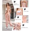 Ekouaer Womens Jumpsuit Sleeveless Casual Summer Overalls Jumpers Spaghetti Strap Baggy Long Pants Rompers with Pockets(Tie-dye Dusty Pink White)