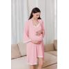 Ekouaer Women’s Nightgown and Robe Set 3/4 Sleeves Robes 2 Piece Bathrobe Set V-neck Lace Cami Sleepwear with Pockets S-2XL(Dark Pink)