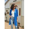 Ekouaer Women’s Nightgown and Robe Set 3/4 Sleeves Robes 2 Piece Bathrobe Set V-neck Lace Cami Sleepwear with Pockets S-2XL(Royal Blue)
