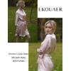 Ekouaer Women’s Satin Robes Silk Kimono Bath Robe Short Ruffled Hem Bride Bridesmaid Sleepwear with Pockets(01pastel Pink)